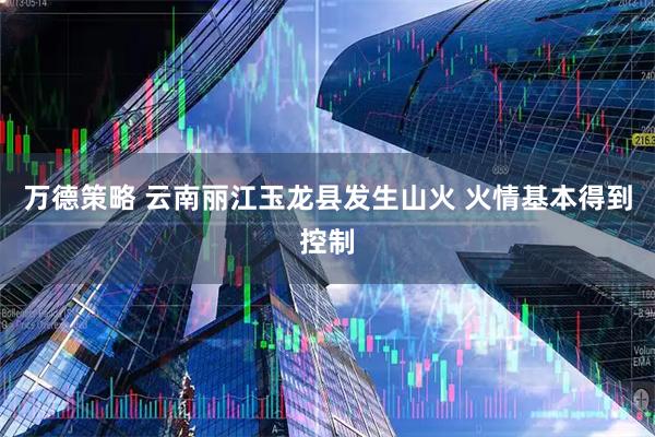 万德策略 云南丽江玉龙县发生山火 火情基本得到控制