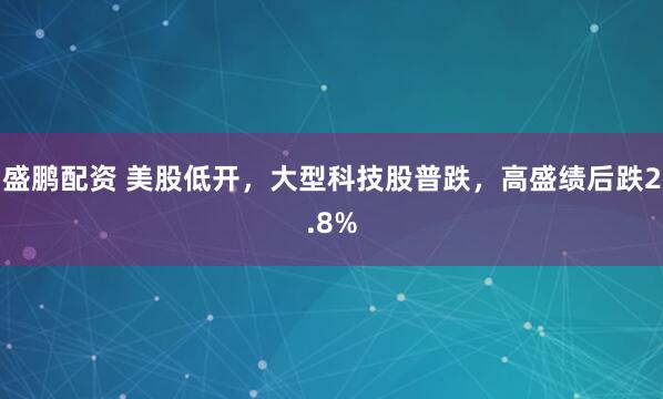 盛鹏配资 美股低开，大型科技股普跌，高盛绩后跌2.8%