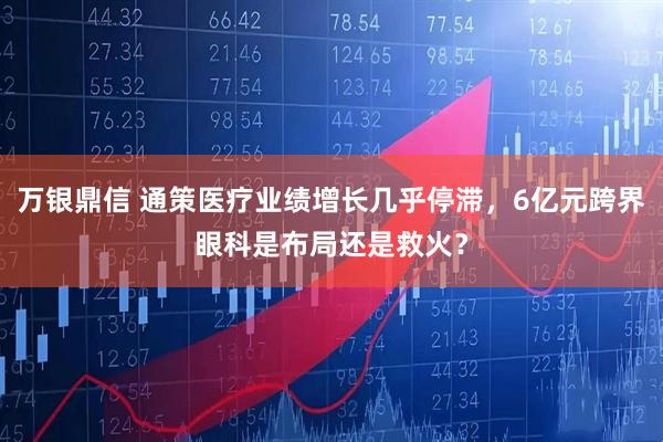 万银鼎信 通策医疗业绩增长几乎停滞，6亿元跨界眼科是布局还是救火？