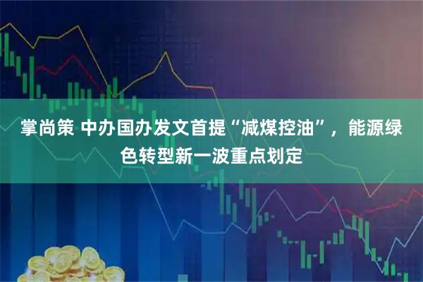掌尚策 中办国办发文首提“减煤控油”，能源绿色转型新一波重点划定