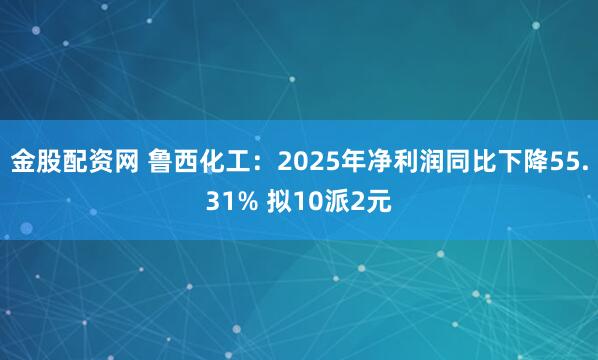 金股配资网 鲁西化工：2025年净利润同比下降55.31% 拟10派2元