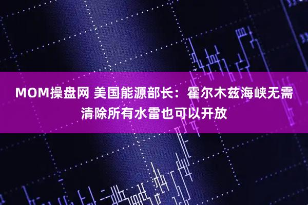 MOM操盘网 美国能源部长：霍尔木兹海峡无需清除所有水雷也可以开放